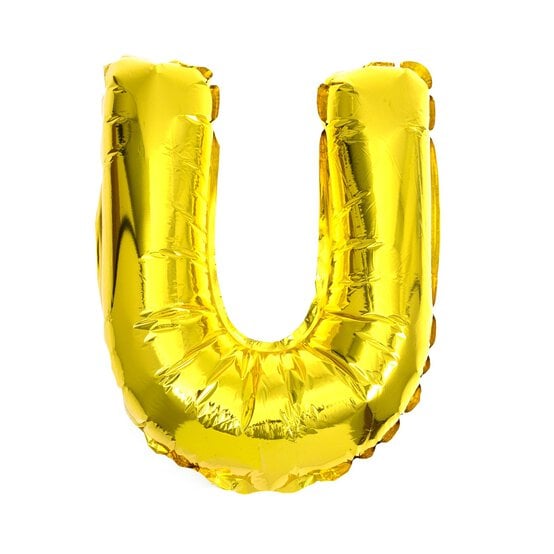 Gold Foil Letter U Balloon