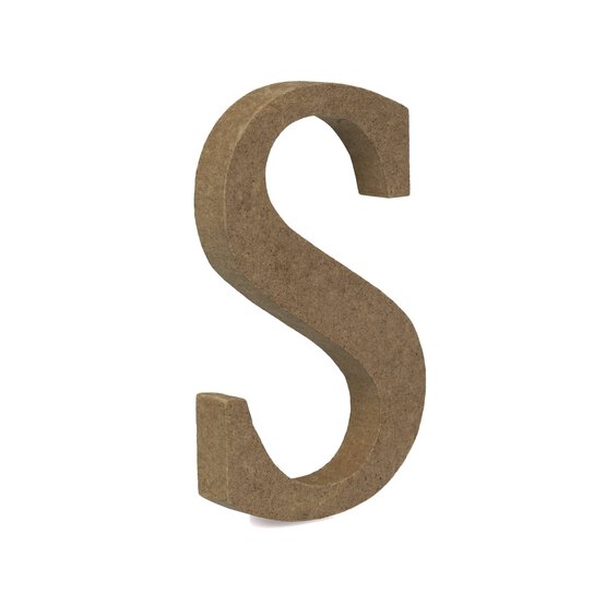 MDF Wooden Letter S 8cm