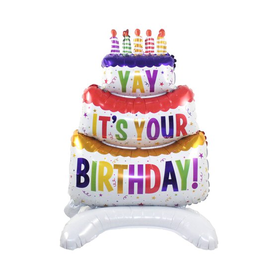 Standing Birthday Cake Balloon 60cm