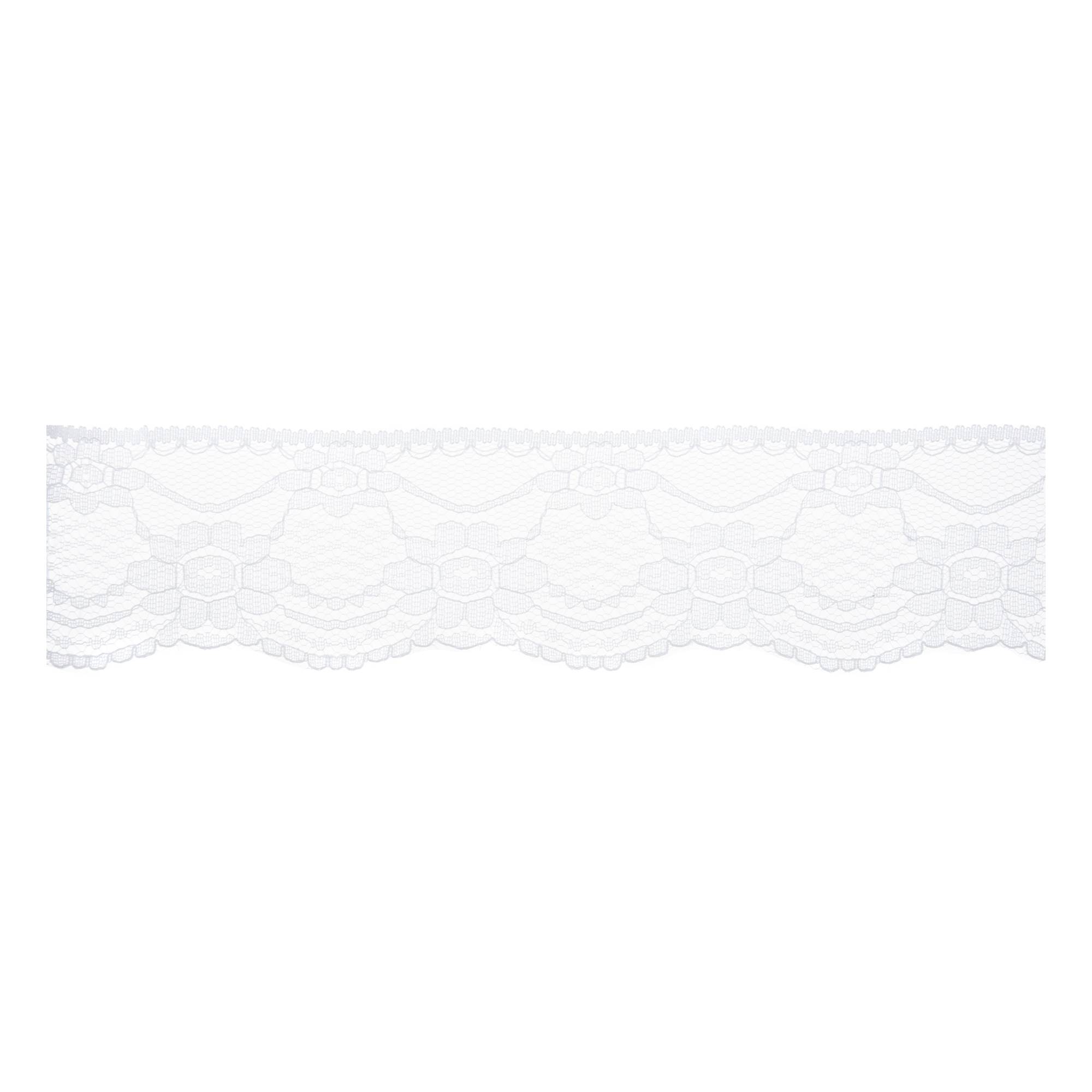 White 50mm Nylon Lace Trim by the Metre