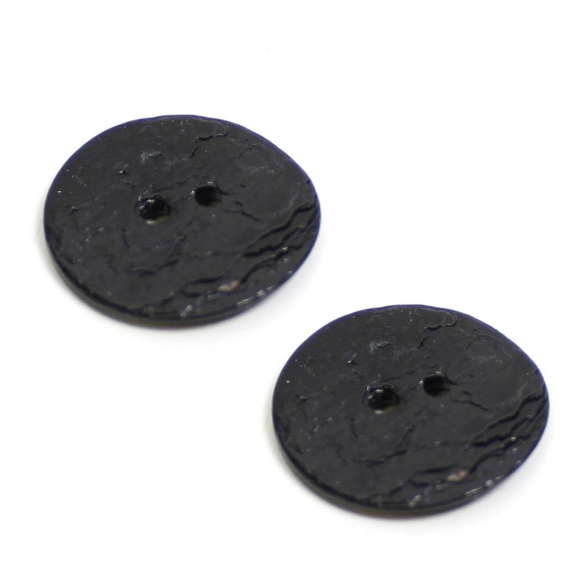 Hemline Black Shell Mother of Pearl Button 2 Pack