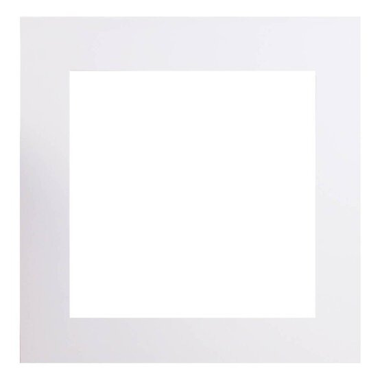 Iced White Single Square Aperture Mount 16 x 16 Inches
