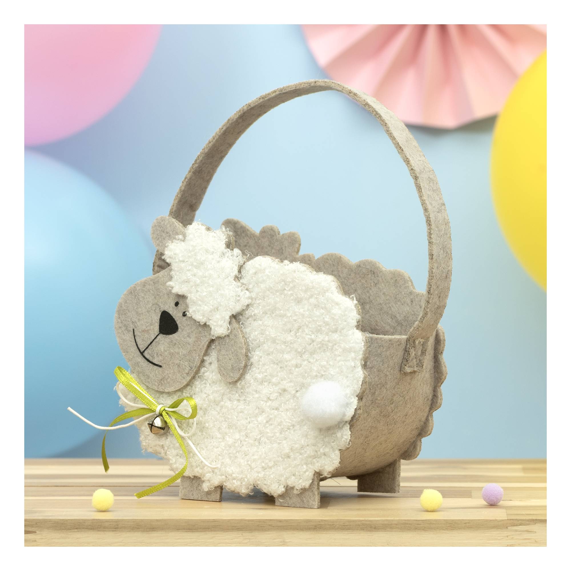 Sheep Felt Bucket