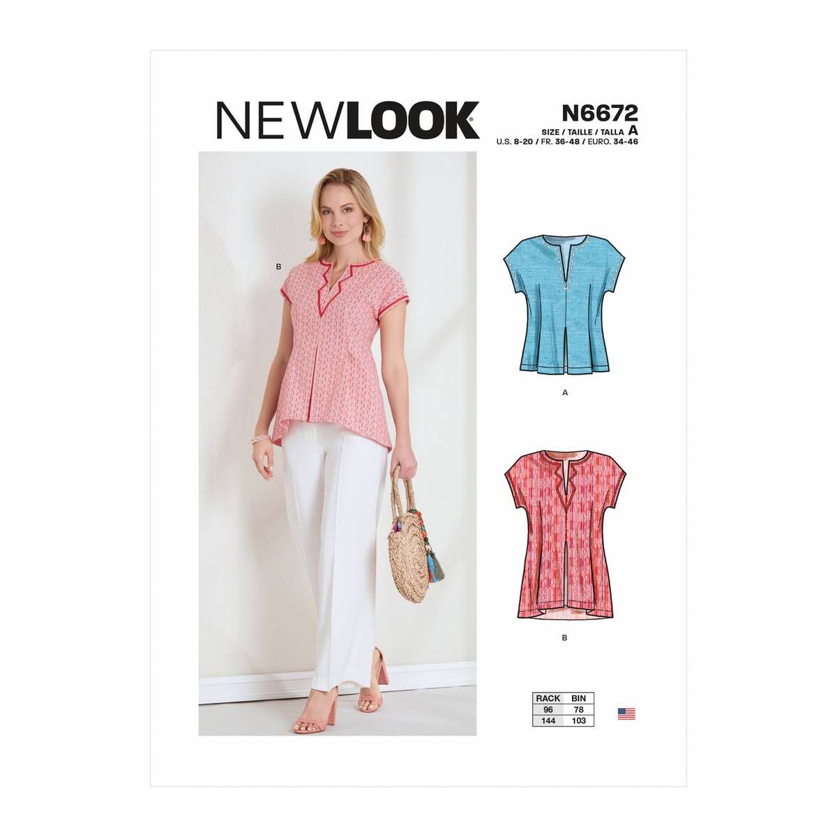 New Look Women's Top Sewing Pattern N6672