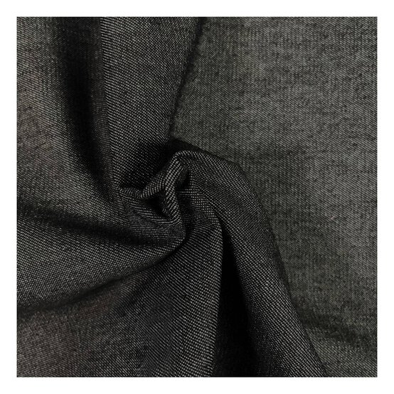 Black Cotton Denim Fabric by the Metre