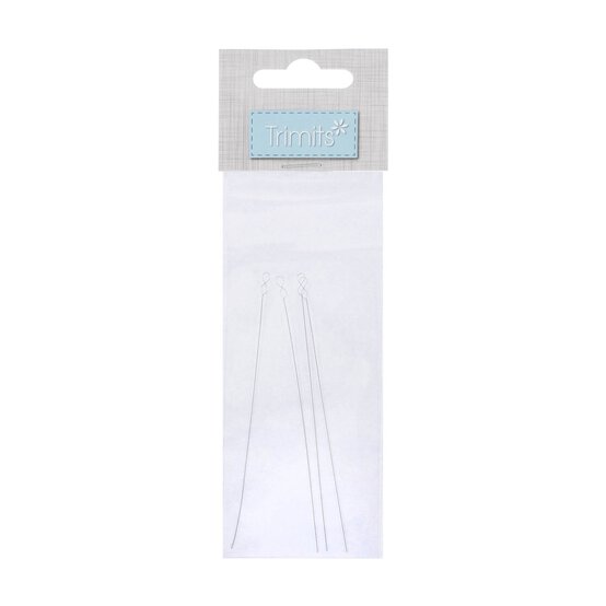 Big Eye Beading Needles 8cm 4 Pack