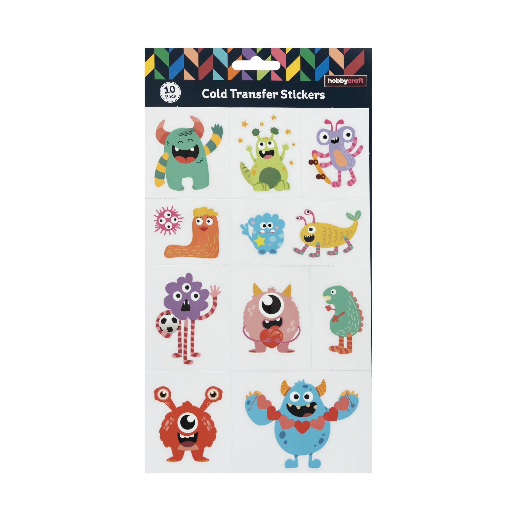 Monster Cold Transfer Sticker Sheet 10 Pack