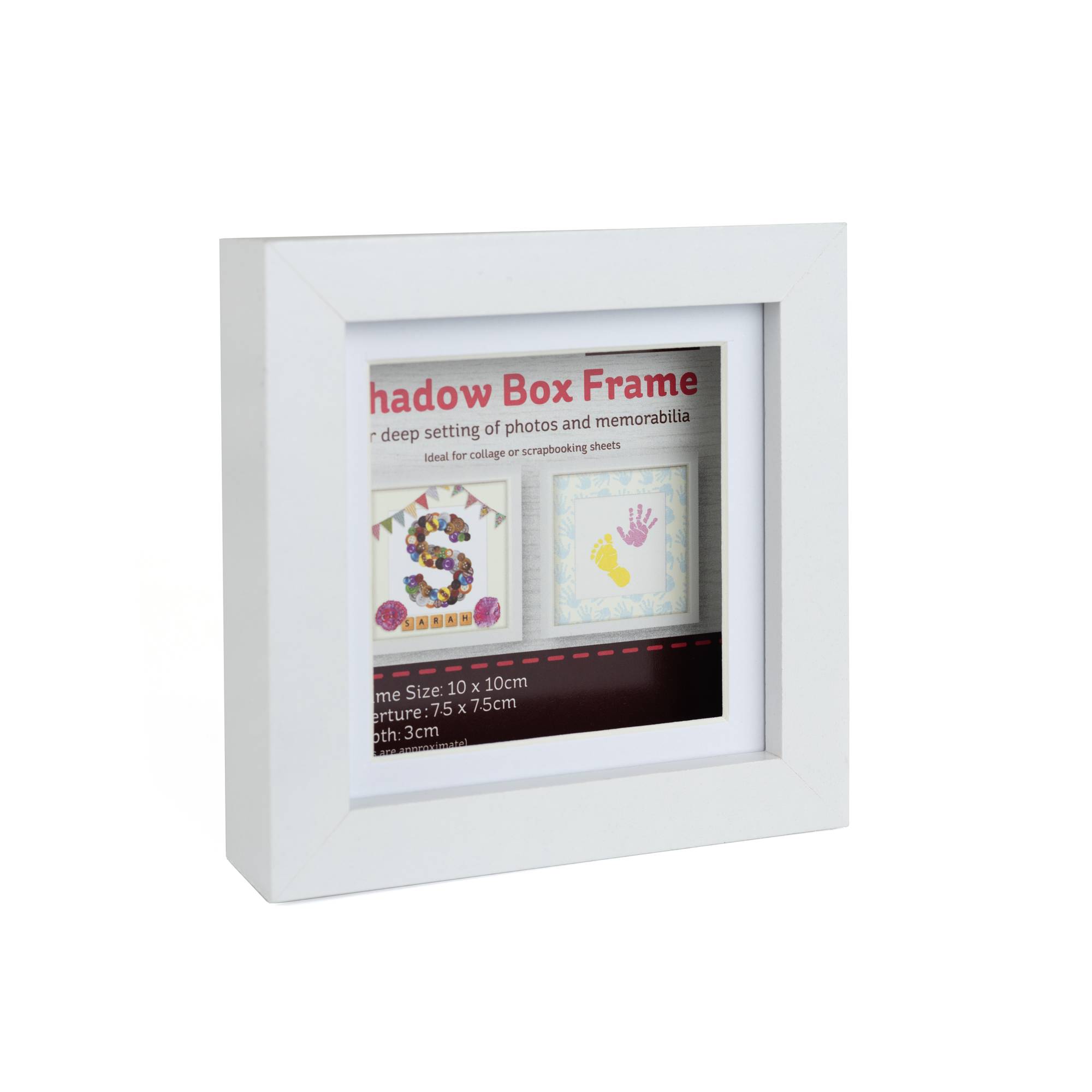 White Shadow Box Frame 10cm x 10cm