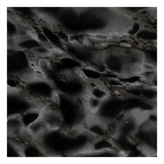 Fablon Black Marble Classic Sticky Back Plastic 67.5cm x 2m