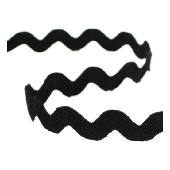 Black Ric Rac Ribbon 6mm x 4m