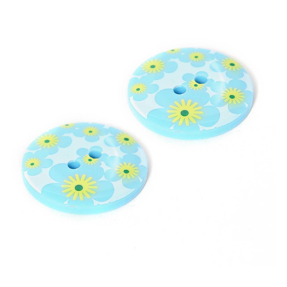 Hemline Assorted Novelty Patterned Button2 Pack