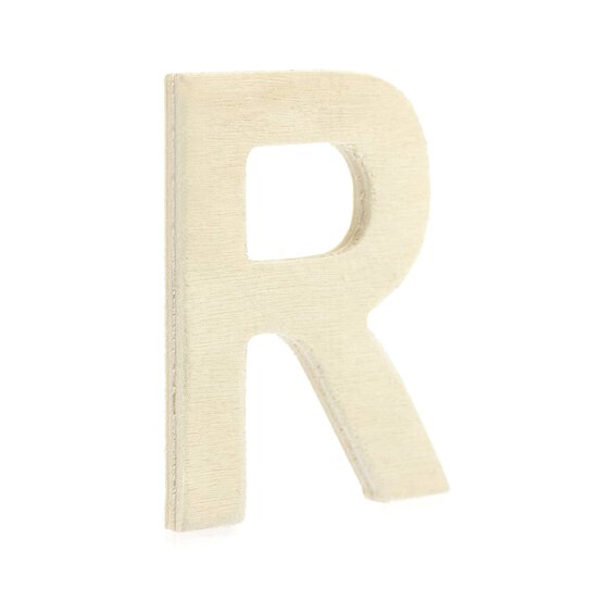 Small Wooden Letter R 6.5cm