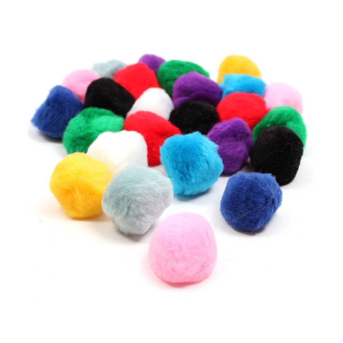 Assorted Pom Poms 5cm 25 Pack