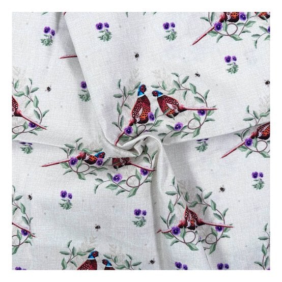 Woodland Wonders Settled Pheasants Cotton Fabric by the Metre
