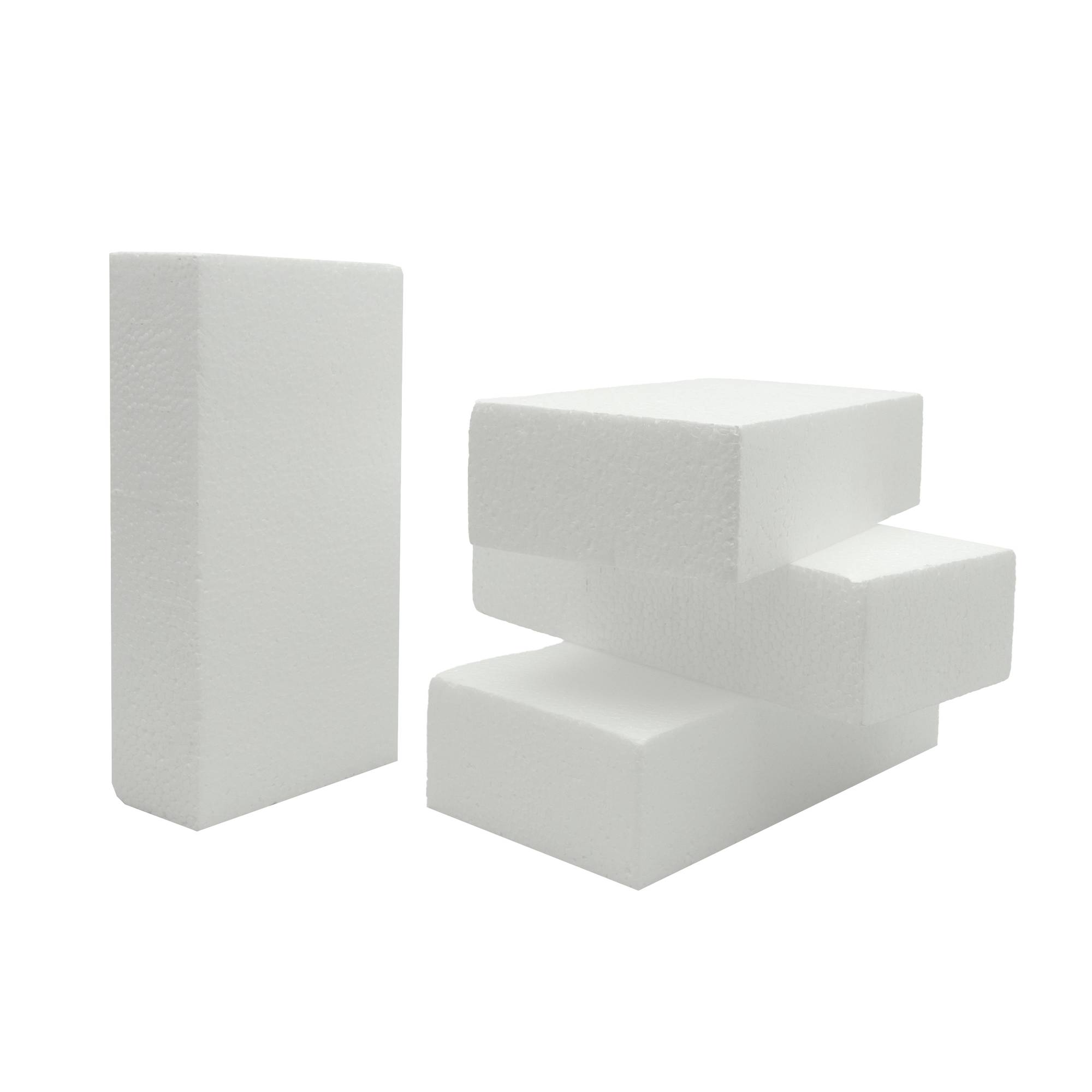 Polystyrene Bricks 20cm x 10cm x 5cm 4 Pack