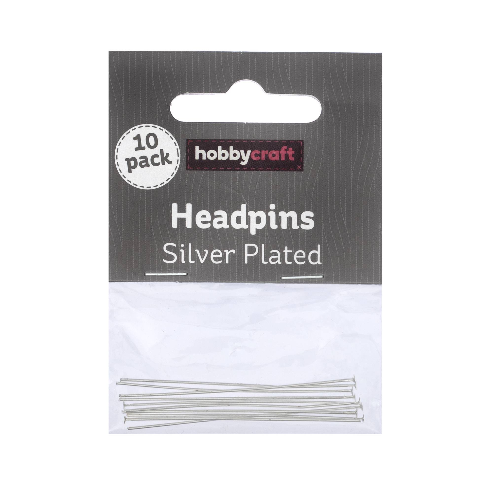 Silver Plated Ball Headpins 10 Pack