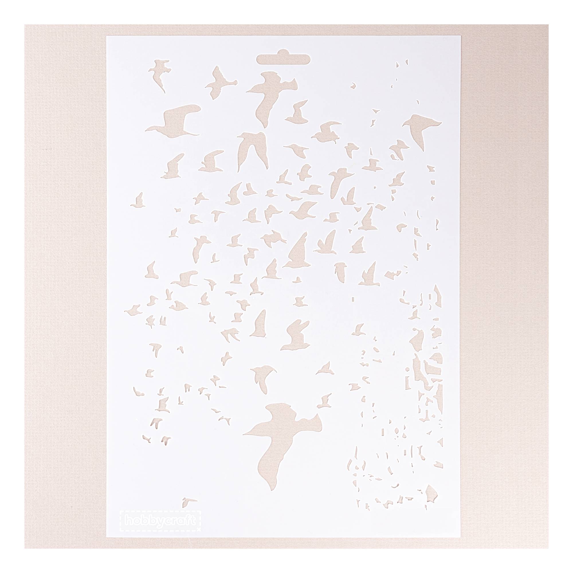 Flying Birds Stencil 21cm x 29cm