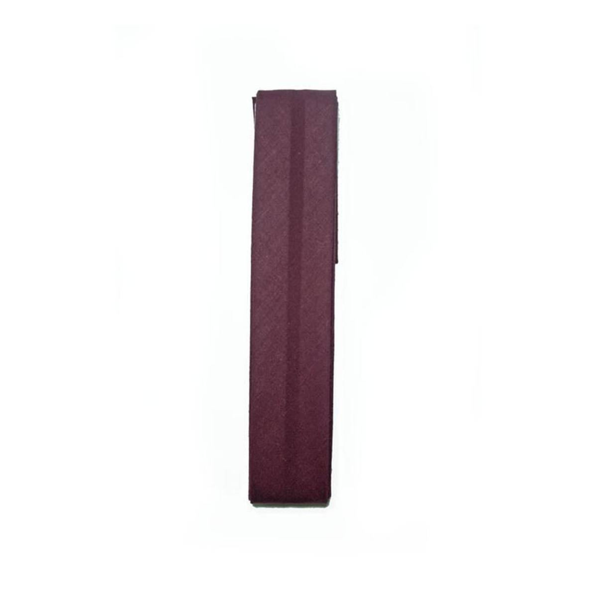 Wine Poly Cotton Bias Binding 25mm x 2.5m