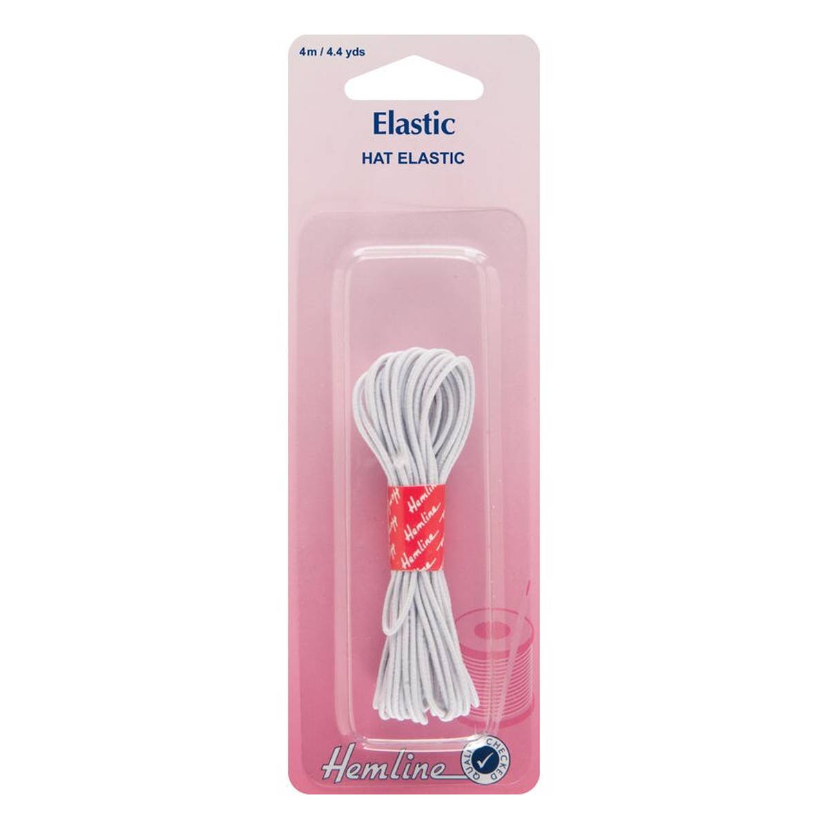 Hemline White Hat Elastic 4m