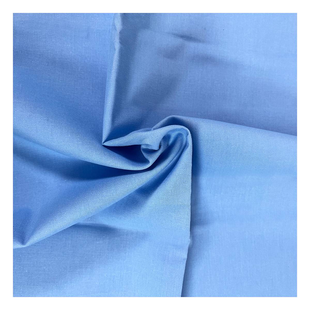 Sky Blue Organic Premium Cotton Fabric by the Metre