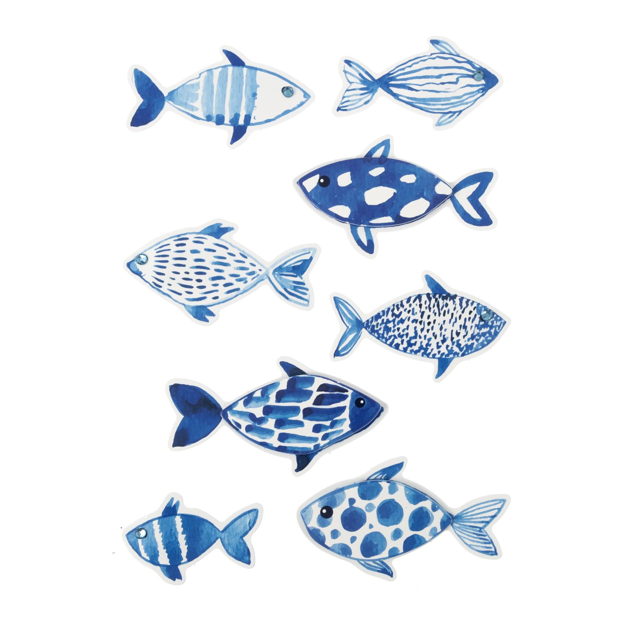 Indigo Fish Card Toppers 8 Pack