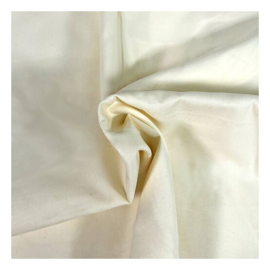 Ivory Organic Premium Cotton Fabric by the Metre