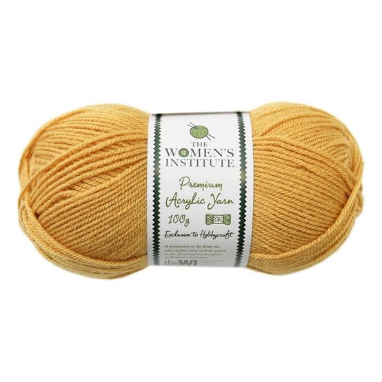 Women’s Institute Mustard Premium Acrylic Yarn 100g