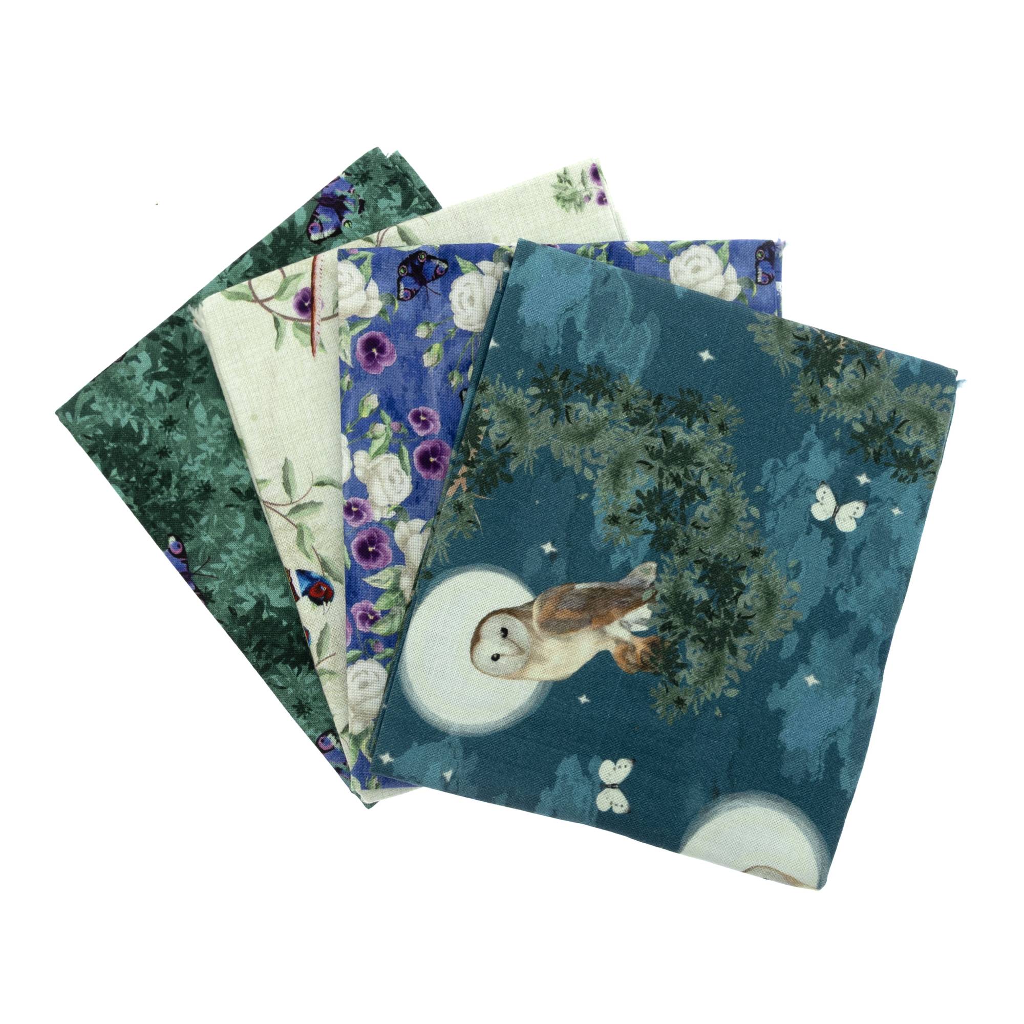 Woodland Wonders Owl Cotton Fat Quarters 4 Pack