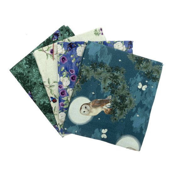 Woodland Wonders Owl Cotton Fat Quarters 4 Pack