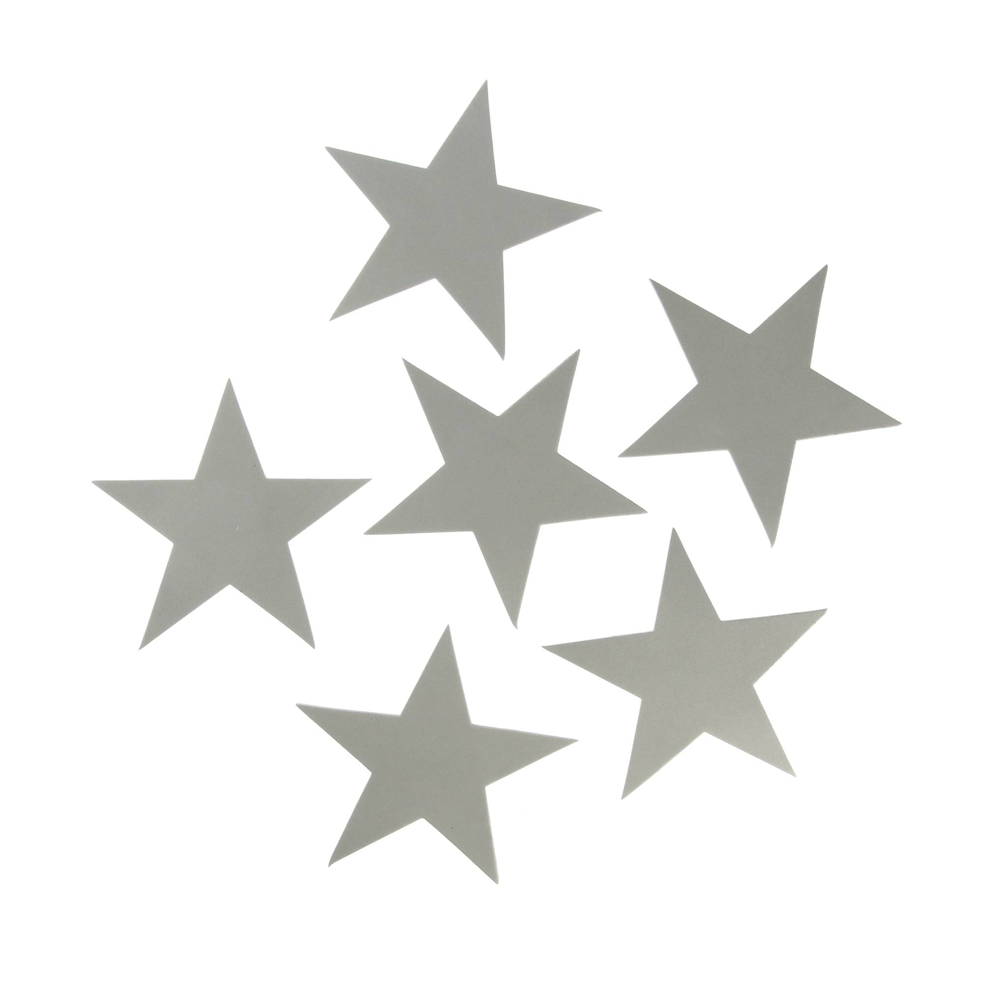 Silver Star Foam Shapes 6 Pack