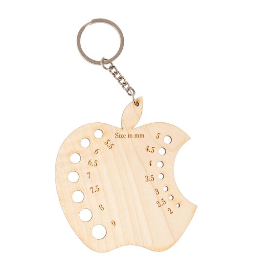 Apple Maple Wood Knitting Gauge