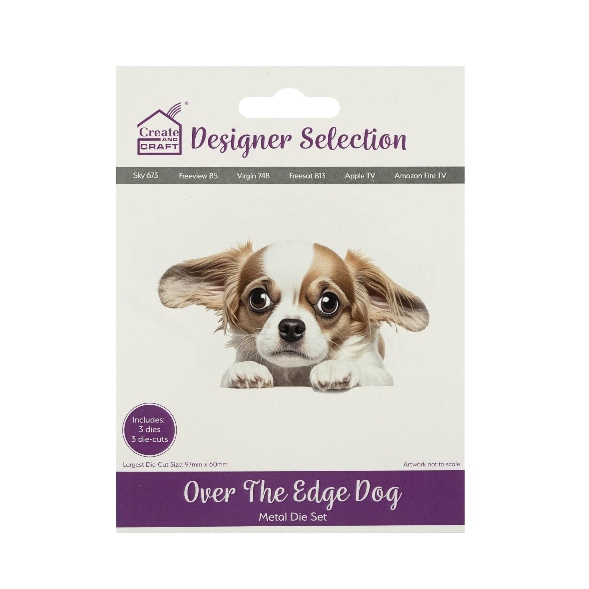 Create and Craft Over the Edge Dog Metal Die Set 3 Pieces