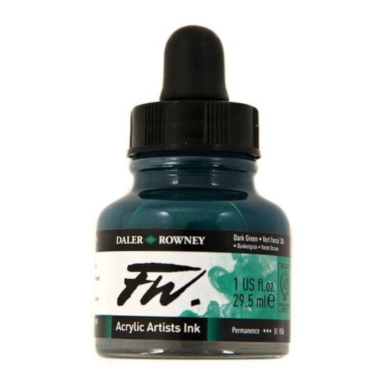 Daler-Rowney Dark Green FW Artists Ink 29.5ml