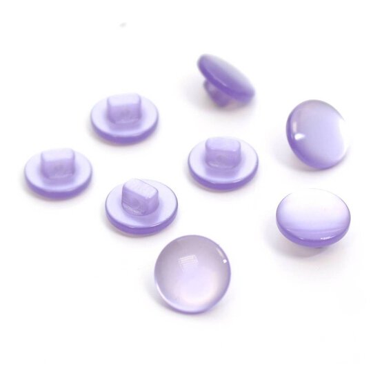 Hemline Lilac Basic Knitwear Button 8 Pack