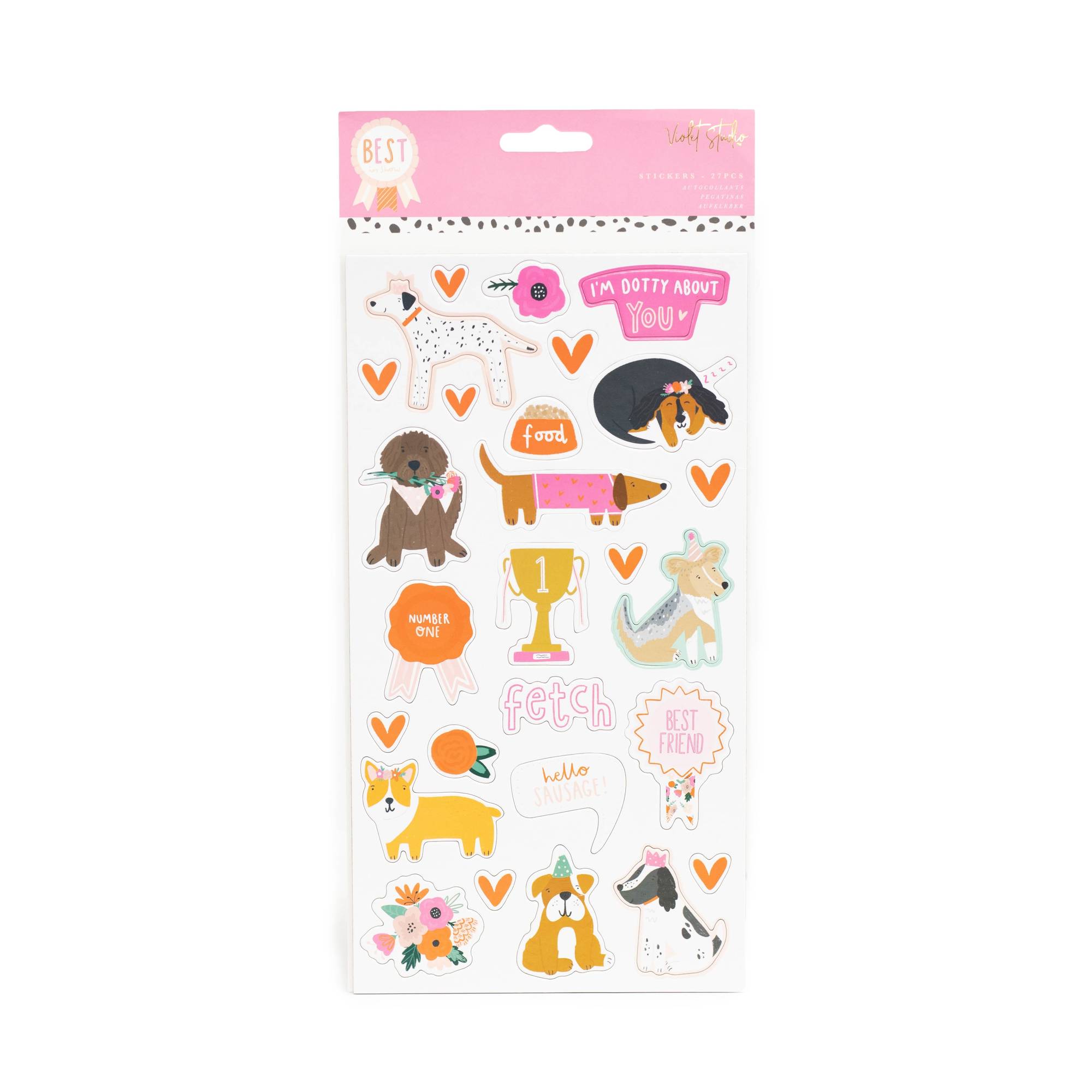 Violet Studio Best in Show Chipboard Stickers 27 Pack