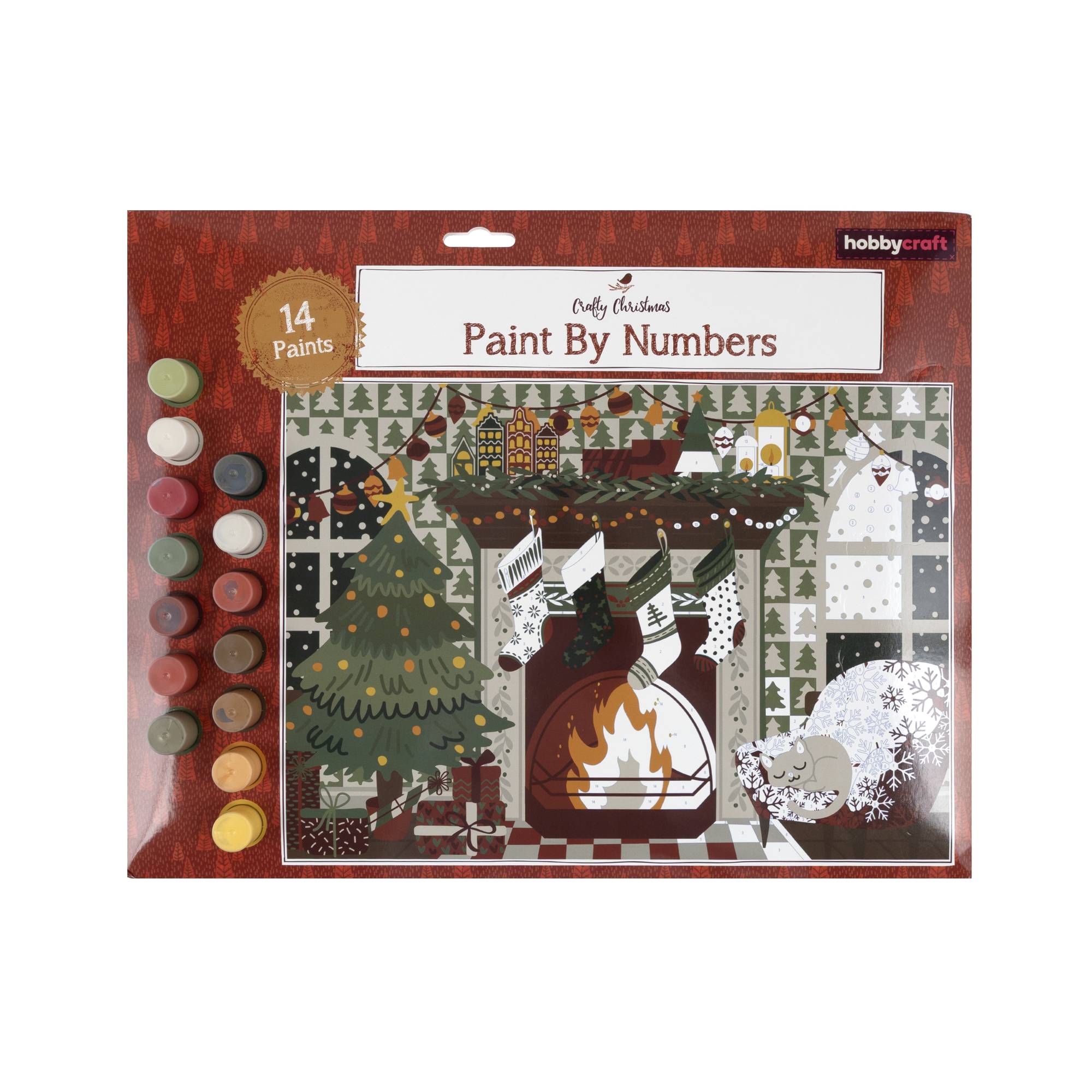 Christmas Fireplace Paint by Numbers