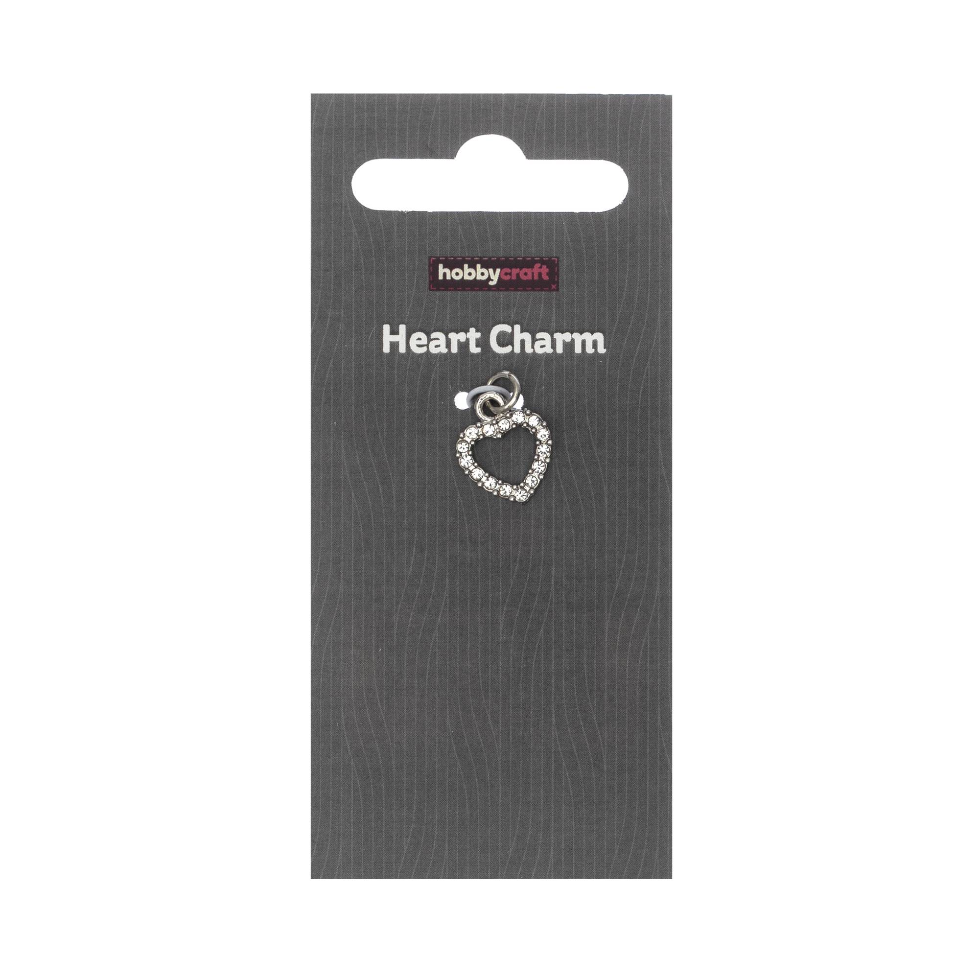 Diamante Heart Charm