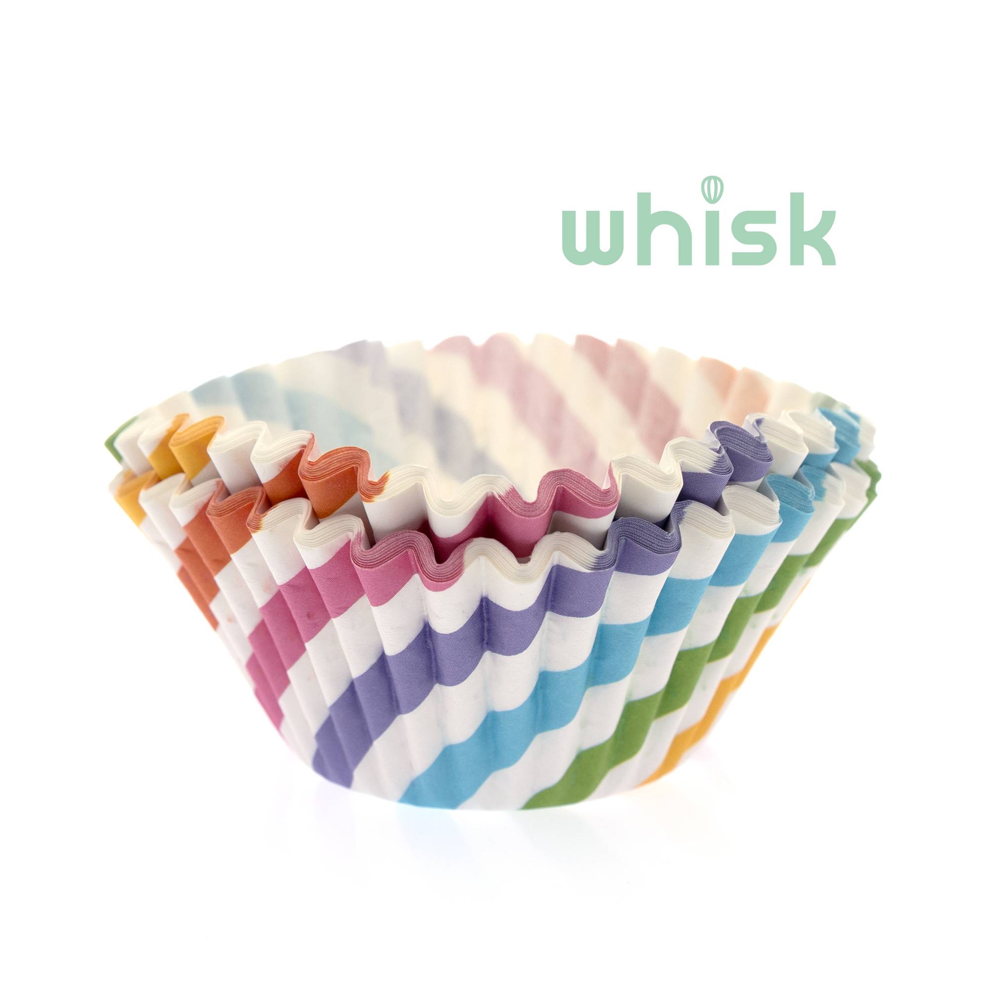 Whisk Rainbow Stripe Cupcake Cases 50 Pack