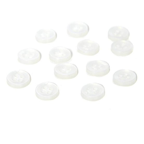 Hemline White Basic Shirt Blouse Button 13 Pack