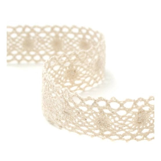 Cream Cotton Lace Ribbon 30mm x 5m