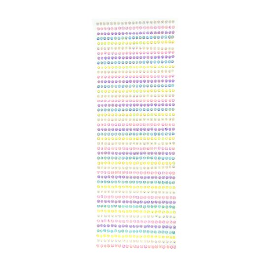 Pastel Adhesive Gem Strips 4mm 47 Pack