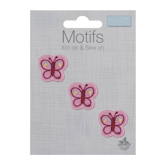 Trimits Butterfly Iron-On Motifs 3 Pack