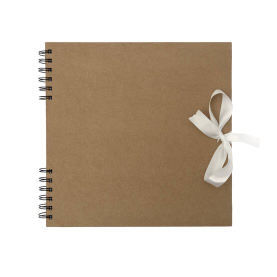 Spiral Bound Kraft Scrapbook 10 x 10 Inches