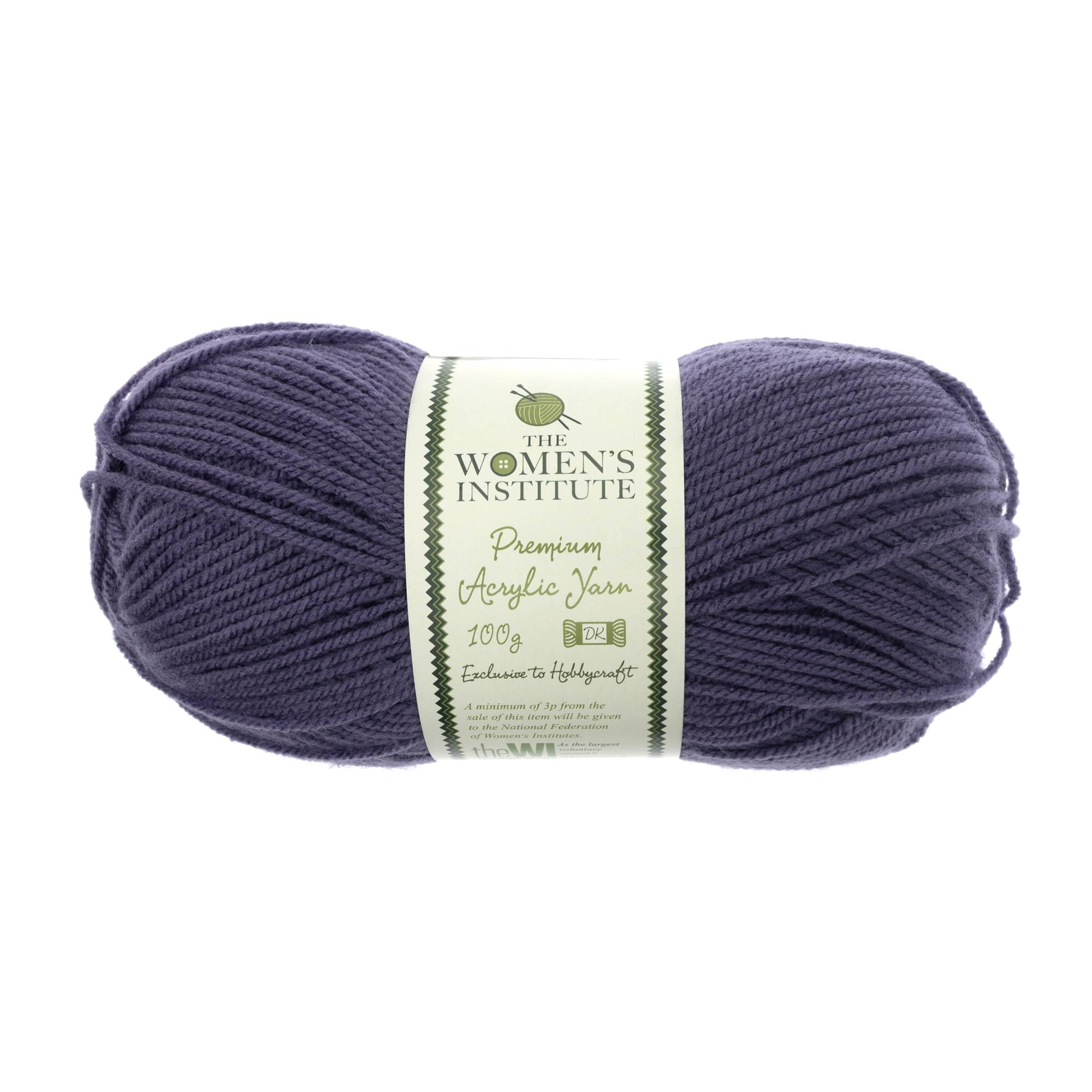 Women's Institute Dark Lilac Premium Acrylic Yarn 100g