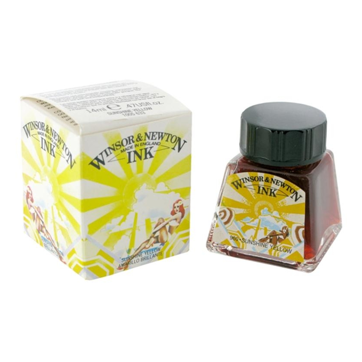 Winsor & Newton Sunshine Yellow Drawing Ink 14ml