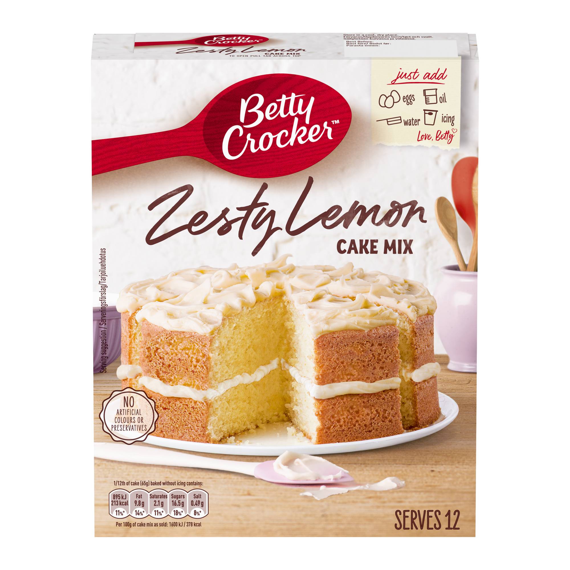 Betty Crocker Zesty Lemon Cake Mix 425g