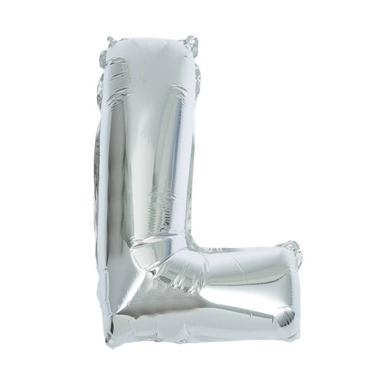 Silver Foil Letter L Balloon