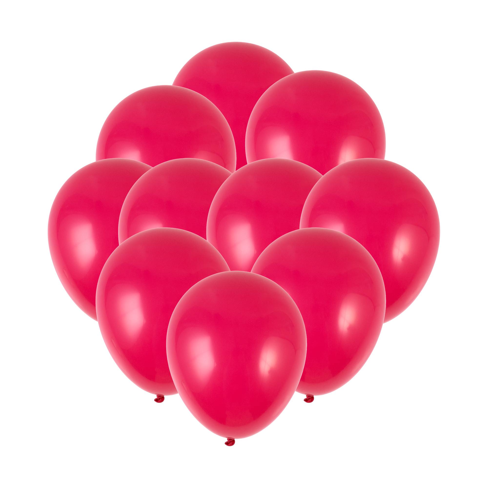 Bright Pink Latex Balloons 10 Pack