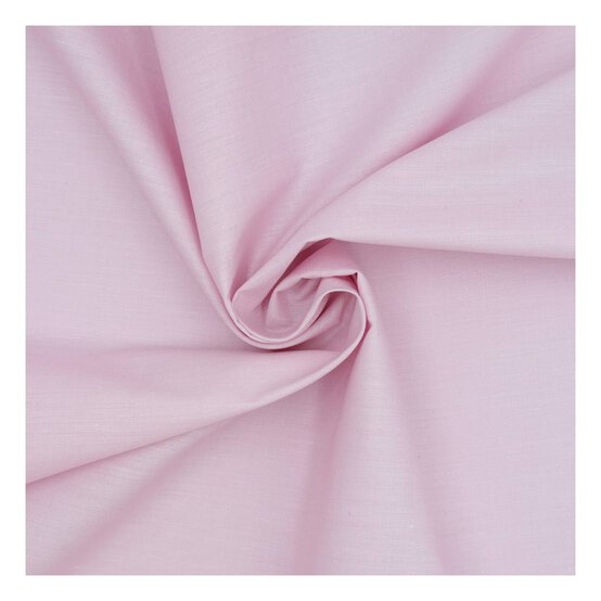 Pink Polycotton Extra Wide Fabric by the Metre