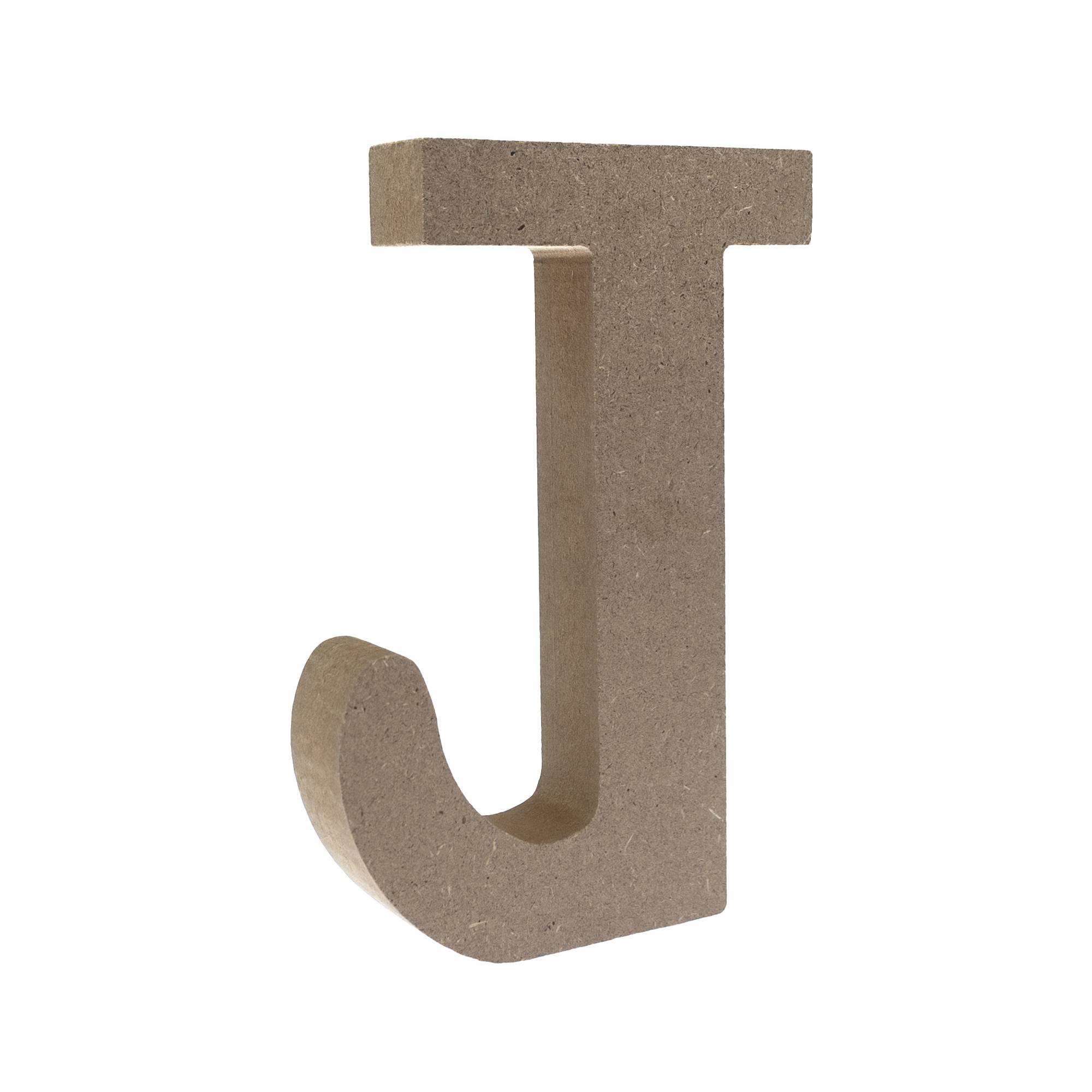 MDF Wooden Letter J 13cm